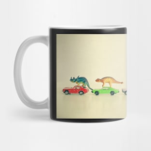 Dinosaurs Ride Cars Mug